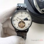Fake Vacheron Constantin Flying Tourbillon Watch Black Steel 42mm